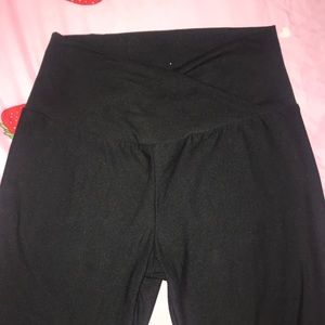 Black Leggings with Cross front